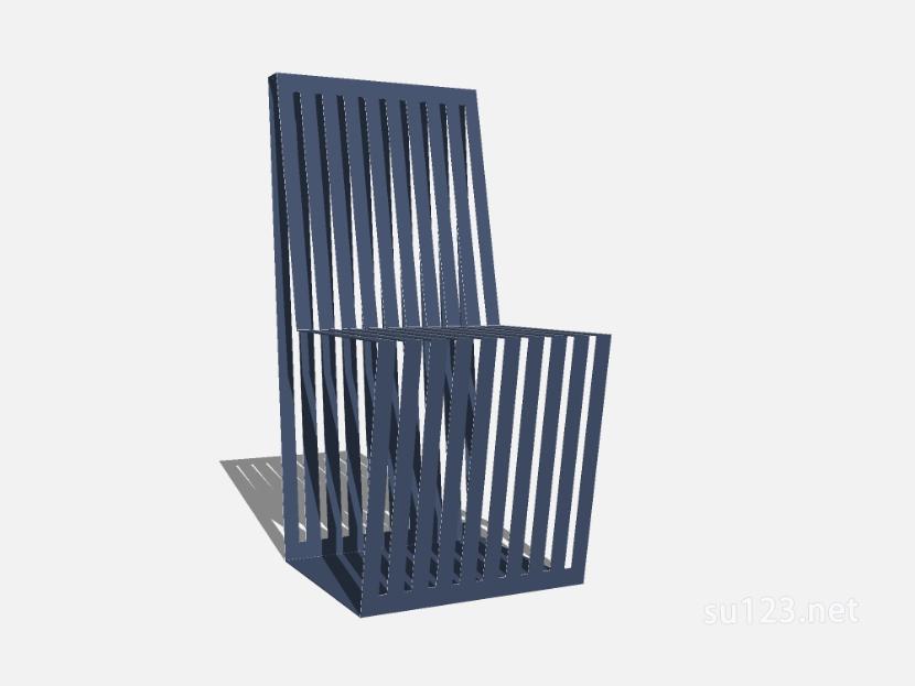 现代户外座椅 (3)SU模型