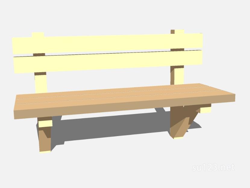 现代户外条形座椅 (103)SU模型草图大师sketchup模型