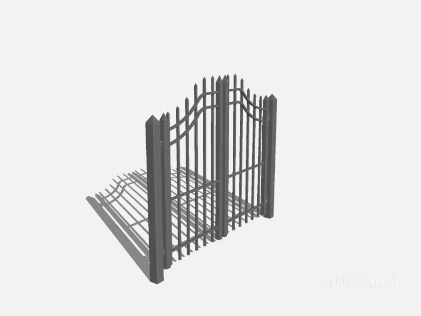 铁艺栏杆围墙 (1)SU模型草图大师sketchup模型