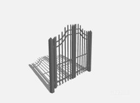 铁艺栏杆围墙 (1)SU模型