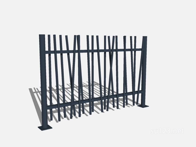 篱笆栏杆 (1)SU模型