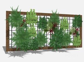 花墙绿植墙植物墙 (5)SU模型
