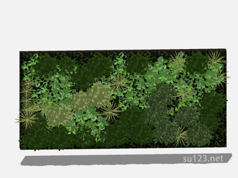 花墙绿植墙植物墙 (32)SU模型草图大师sketchup模型