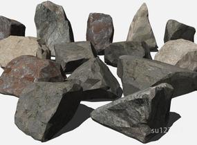 景观石头 (7)SU模型