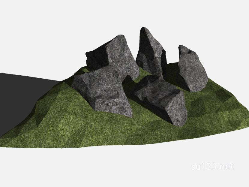 景观石头 (6)SU模型
