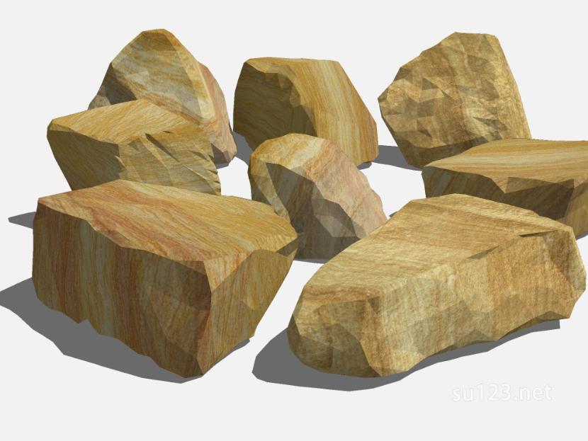 景观石头 (109)SU模型草图大师sketchup模型