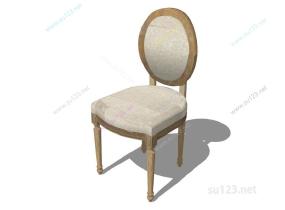 无扶手椅子007SU模型