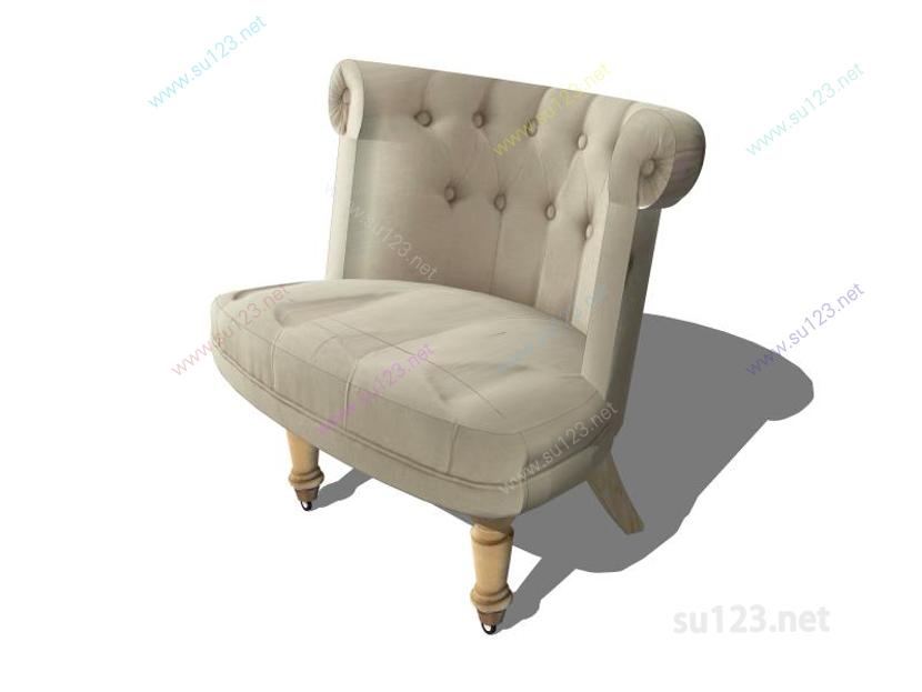 无扶手椅子023SU模型