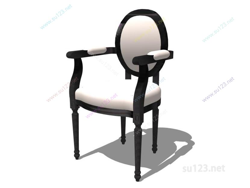 扶手椅046SU模型草图大师sketchup模型