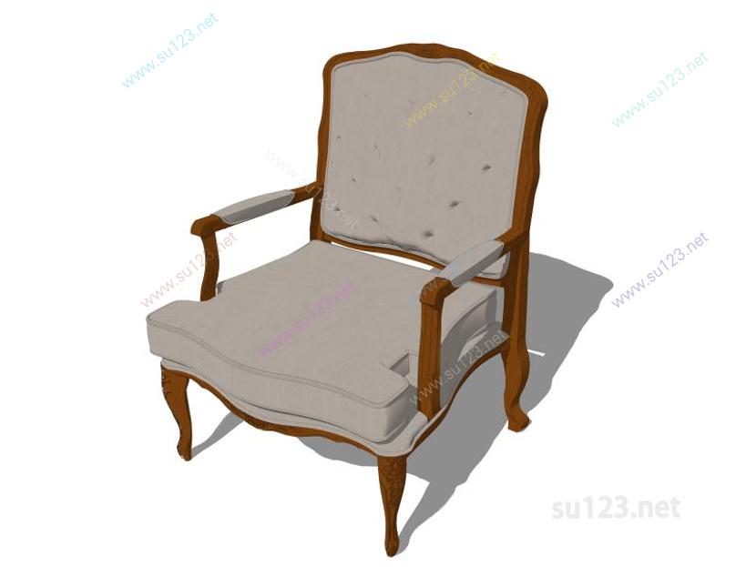 扶手椅081SU模型草图大师sketchup模型