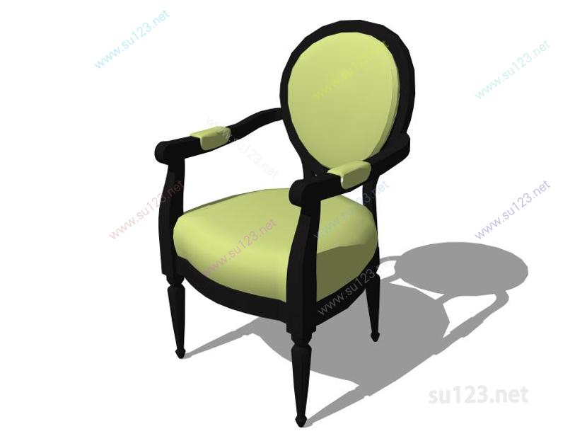 扶手椅042SU模型草图大师sketchup模型