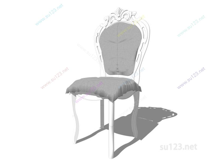 无扶手椅子036SU模型草图大师sketchup模型