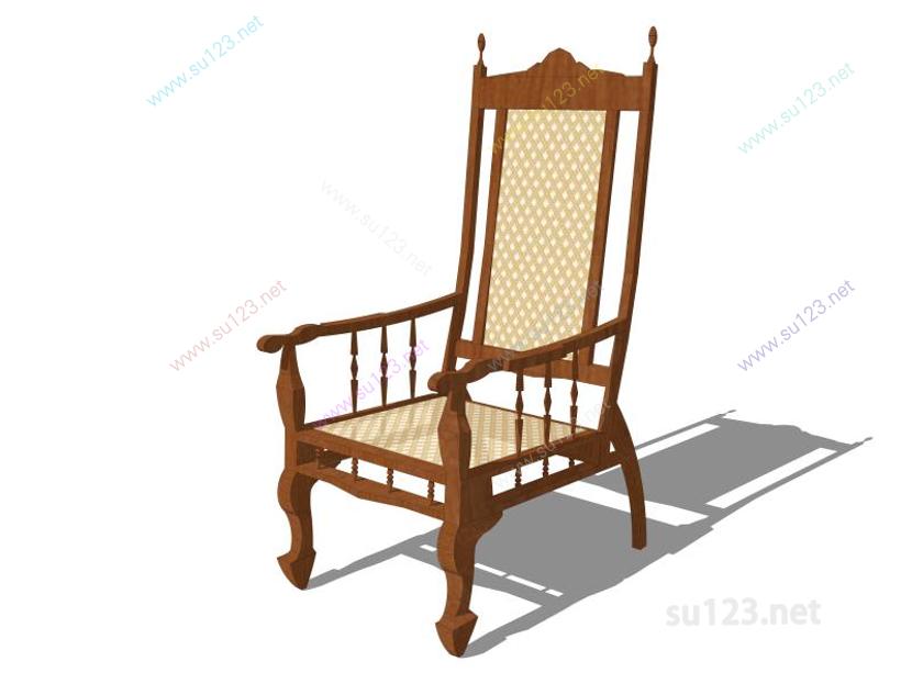 扶手椅078SU模型