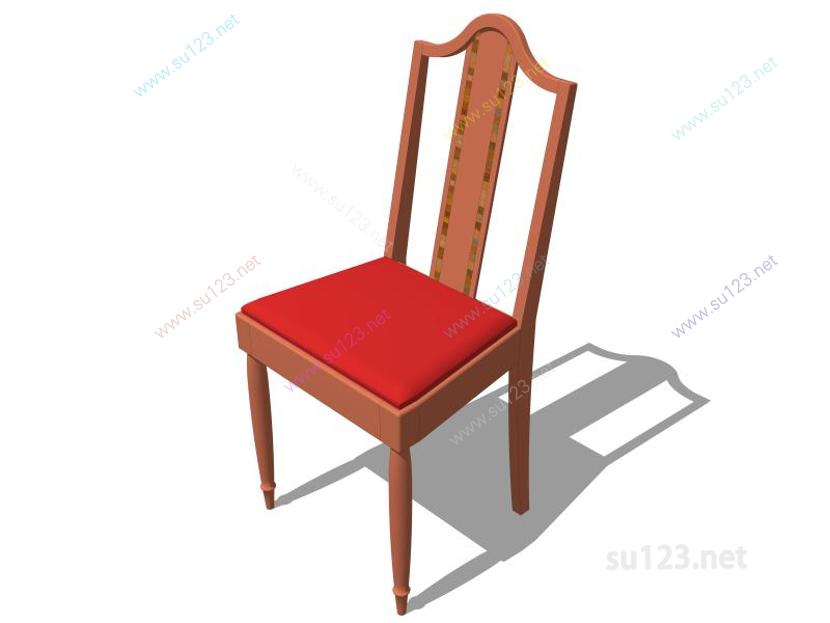 无扶手椅子018SU模型草图大师sketchup模型