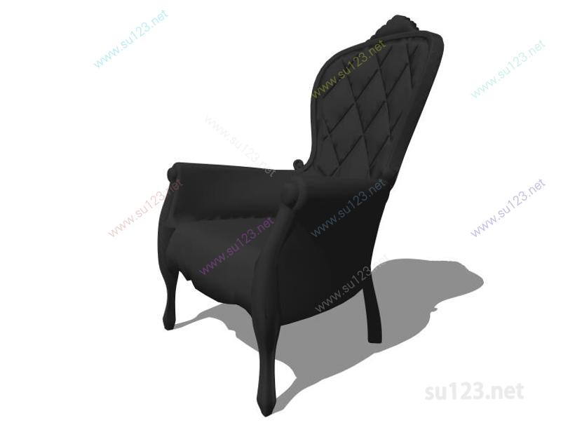 扶手椅093SU模型草图大师sketchup模型