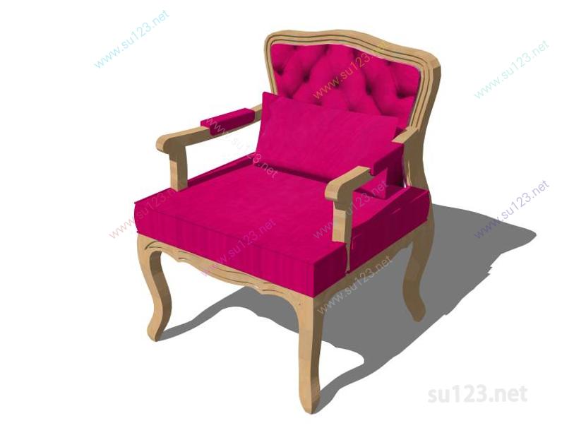 扶手椅044SU模型