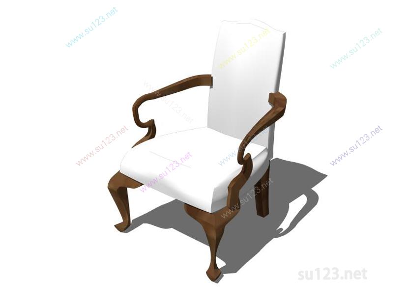 扶手椅048SU模型草图大师sketchup模型