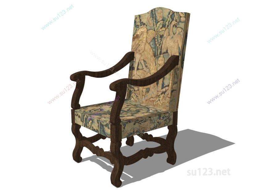 扶手椅061SU模型草图大师sketchup模型