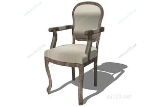 扶手椅007SU模型