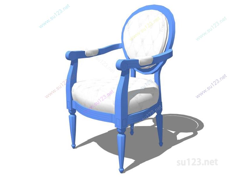 扶手椅038SU模型草图大师sketchup模型