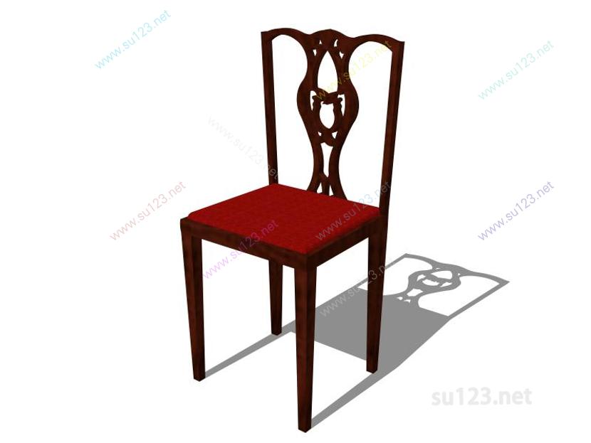 无扶手椅子012SU模型