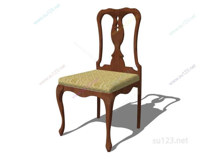 无扶手椅子037SU模型