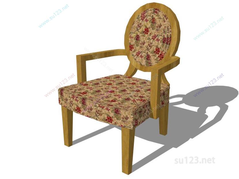 扶手椅075SU模型