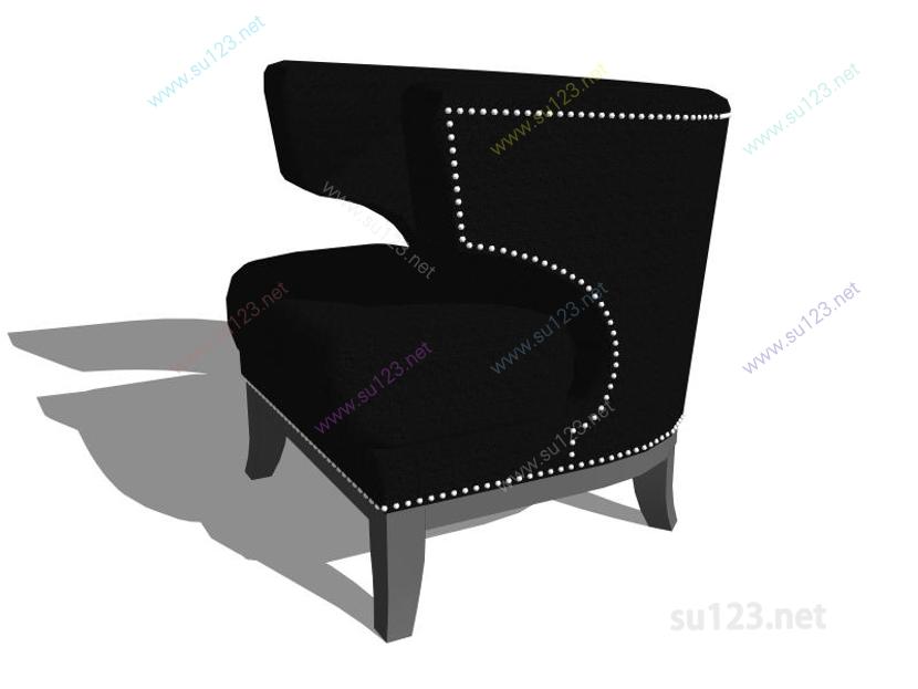 扶手椅089SU模型草图大师sketchup模型