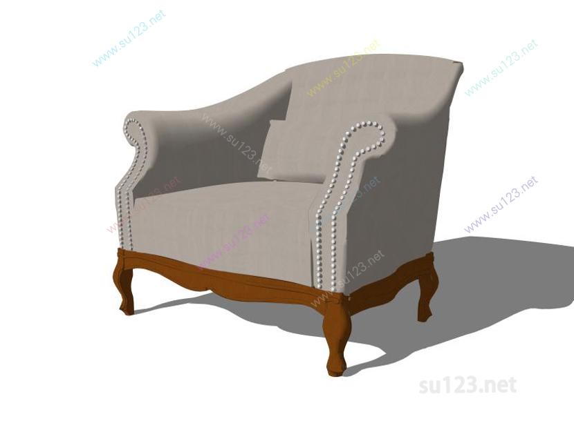 扶手椅004SU模型
