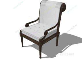 扶手椅018SU模型