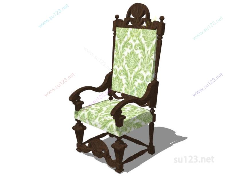 扶手椅072SU模型