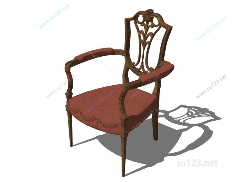 扶手椅017SU模型