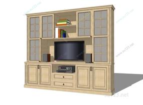 电视柜子 (12)SU模型