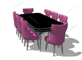 餐桌 (8)SU模型
