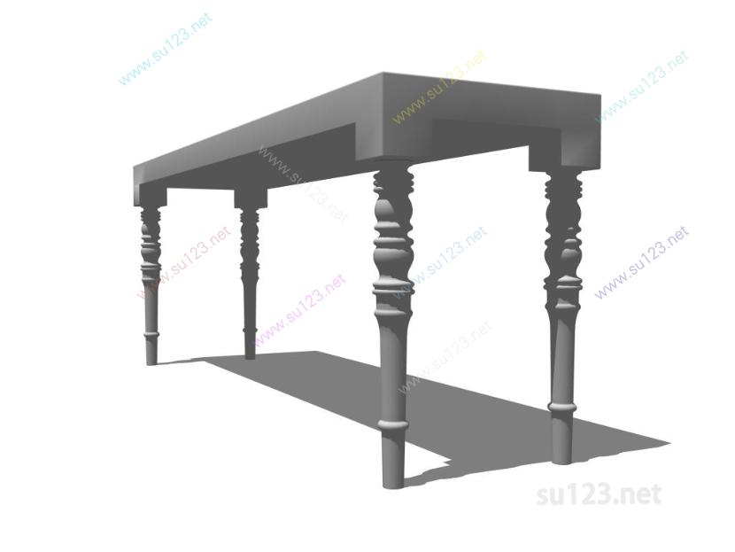 桌几桌子 (7)SU模型