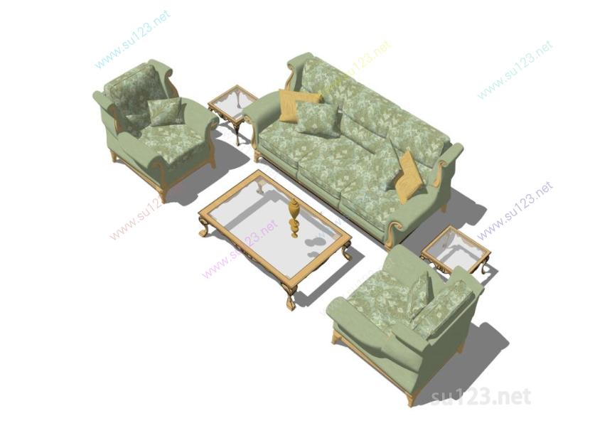 组合沙发 (9)SU模型草图大师sketchup模型