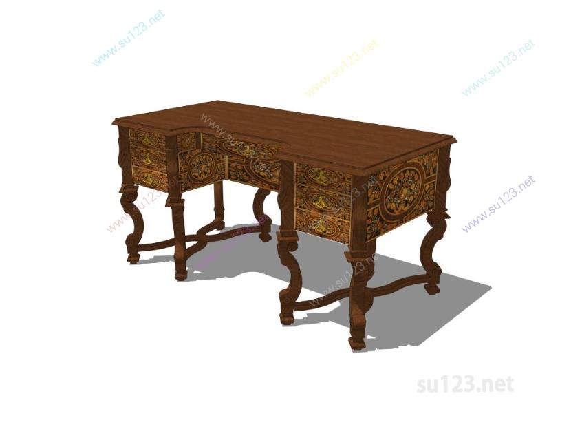 古典书桌子 (1)SU模型