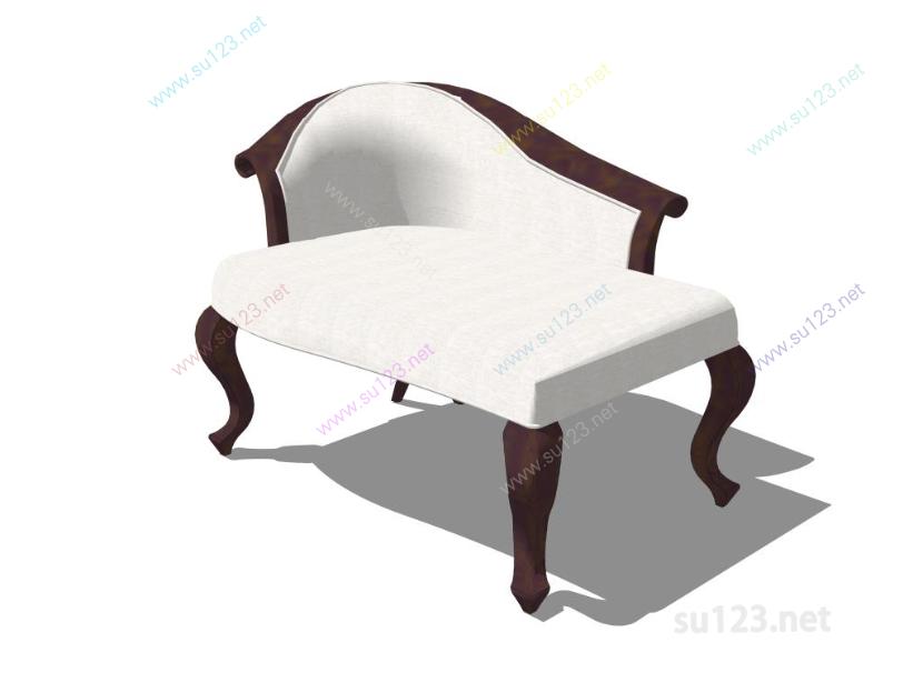  沙发躺椅-室内躺椅  002SU模型草图大师sketchup模型