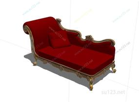 沙发躺椅-室内躺椅  004SU模型