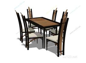 餐桌 (9)SU模型