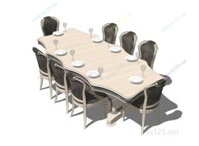 餐桌 (2)SU模型