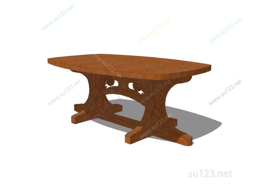 桌几桌子 (6)SU模型