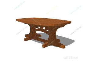 桌几桌子 (6)SU模型
