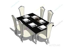 餐桌 (7)SU模型