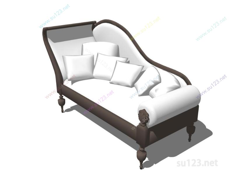  沙发躺椅-室内躺椅  012SU模型草图大师sketchup模型