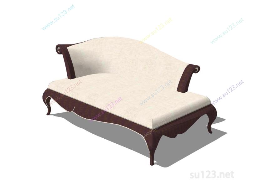  沙发躺椅-室内躺椅  001SU模型草图大师sketchup模型