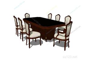 餐桌 (1)SU模型