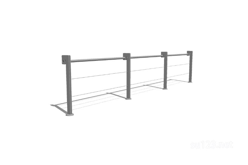 不锈钢栏杆 (2)SU模型