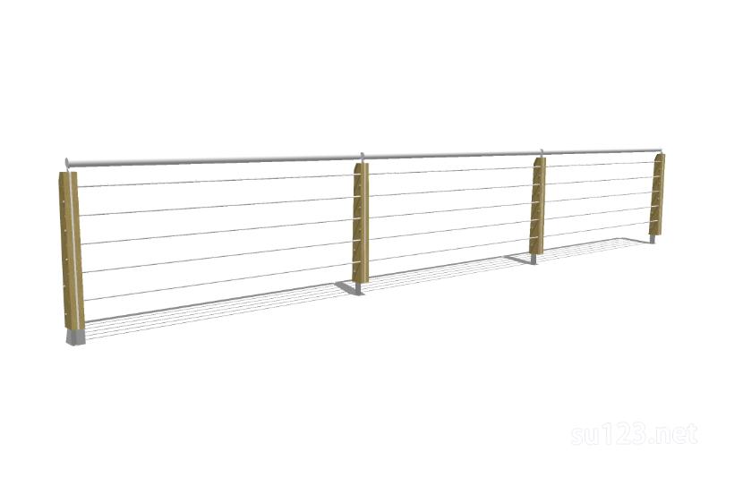 不锈钢栏杆 (24)SU模型