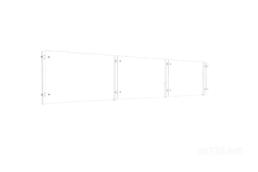 玻璃栏杆 (22)SU模型